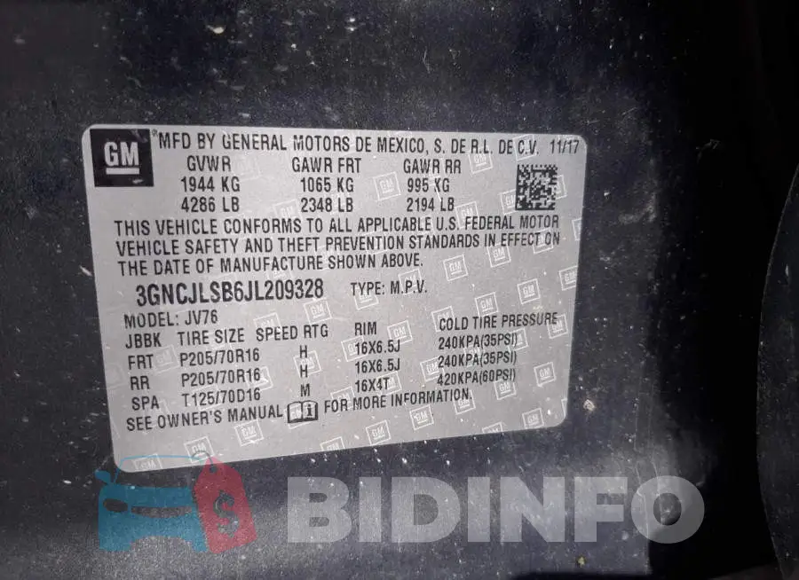 3GNCJLSB6JL209328 Photo# 12