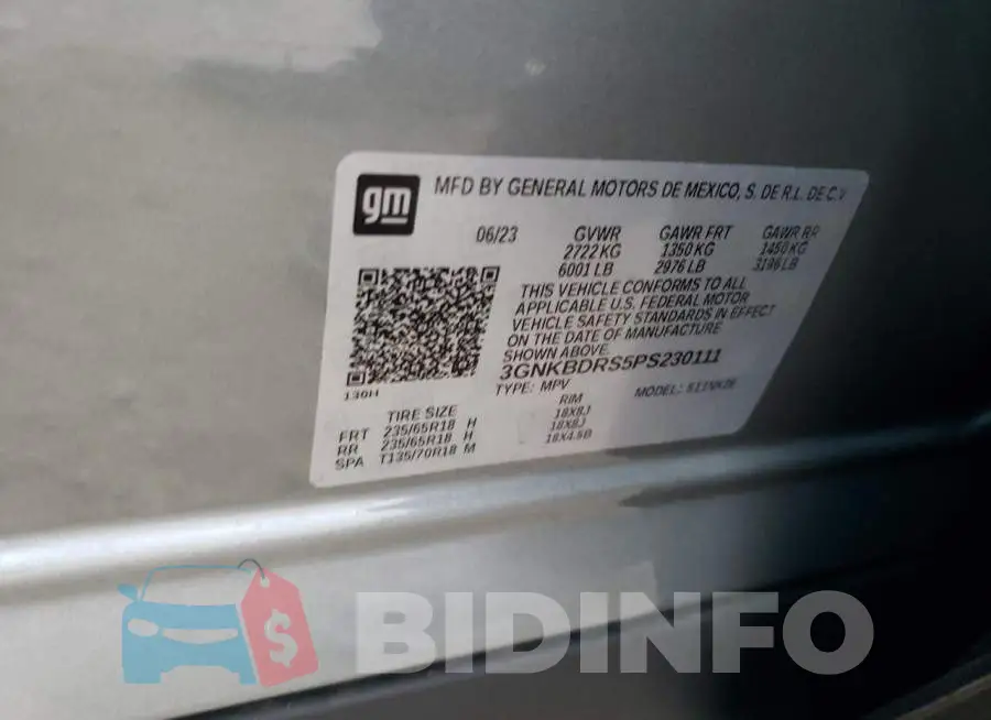 3GNKBDRS5PS230111 Photo# 14