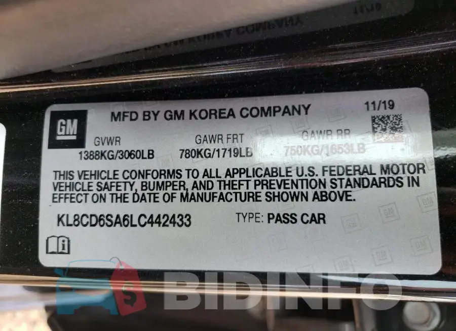 KL8CD6SA6LC442433 Photo# 13