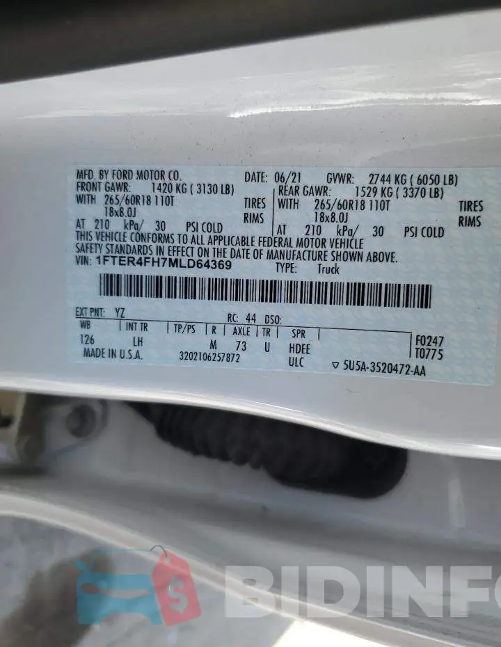 1FTER4FH7MLD64369 Photo# 12