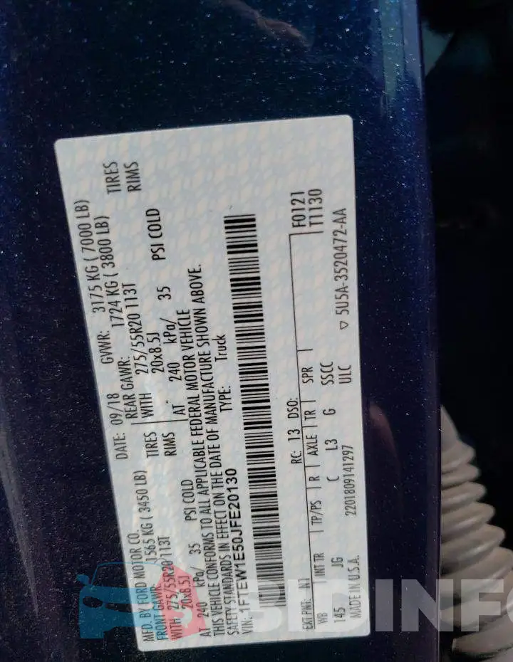 1FTEW1E50JFE20130 Photo# 12