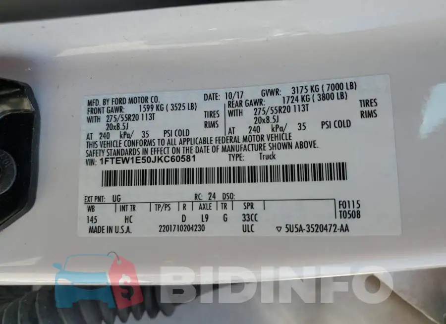 1FTEW1E50JKC60581 Photo# 12
