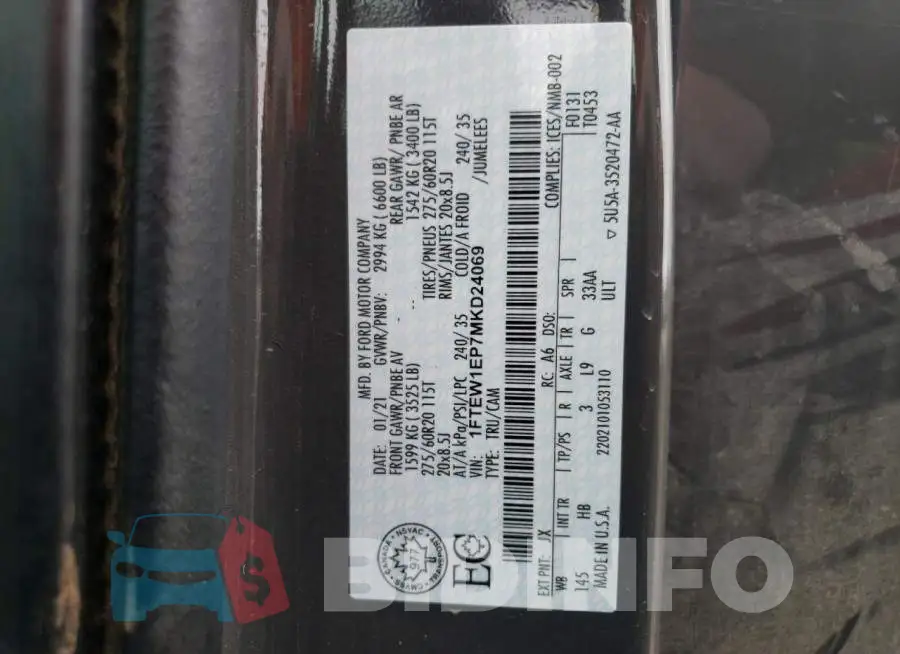 1FTEW1EP7MKD24069 Photo# 12