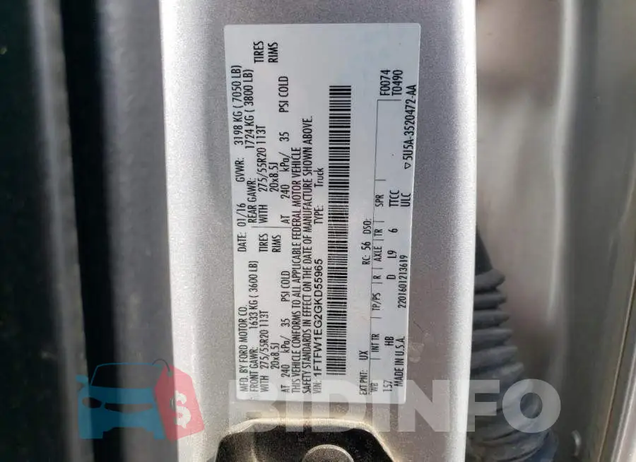 1FTFW1EG2GKD55965 Photo# 12