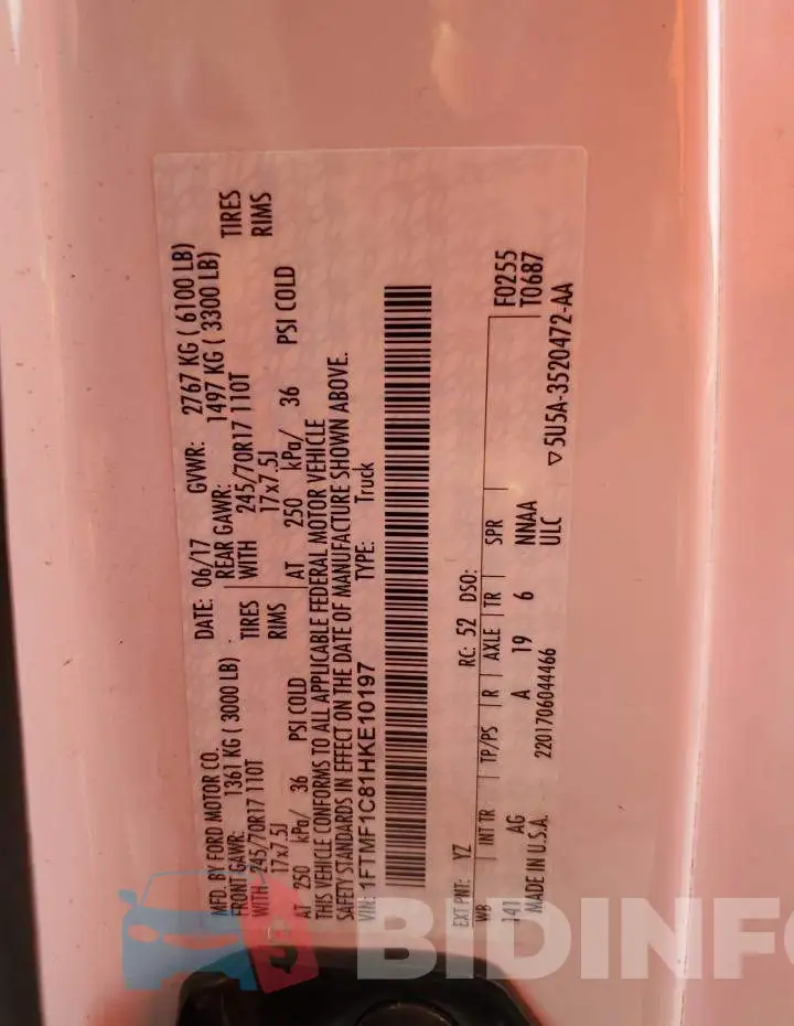 1FTMF1C81HKE10197 Photo# 13
