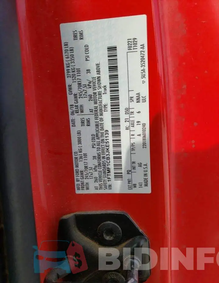 1FTMF1CB3JKE51139 Photo# 12