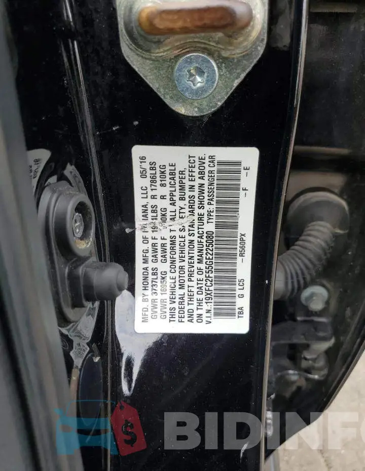19XFC2F55GE225080 Photo# 12