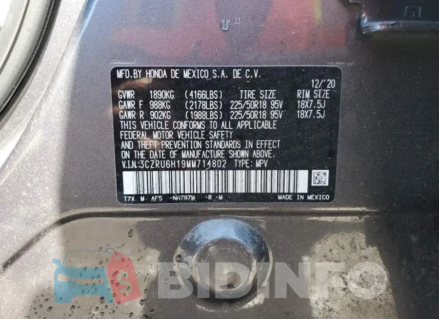 3CZRU6H19MM714802 Photo# 14