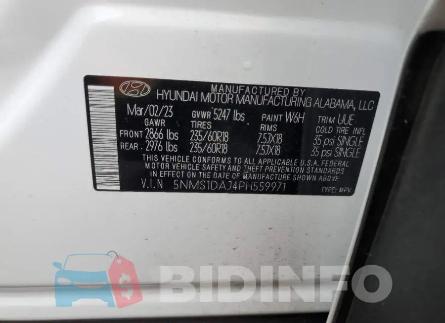 5NMS1DAJ4PH559971 Photo# 13