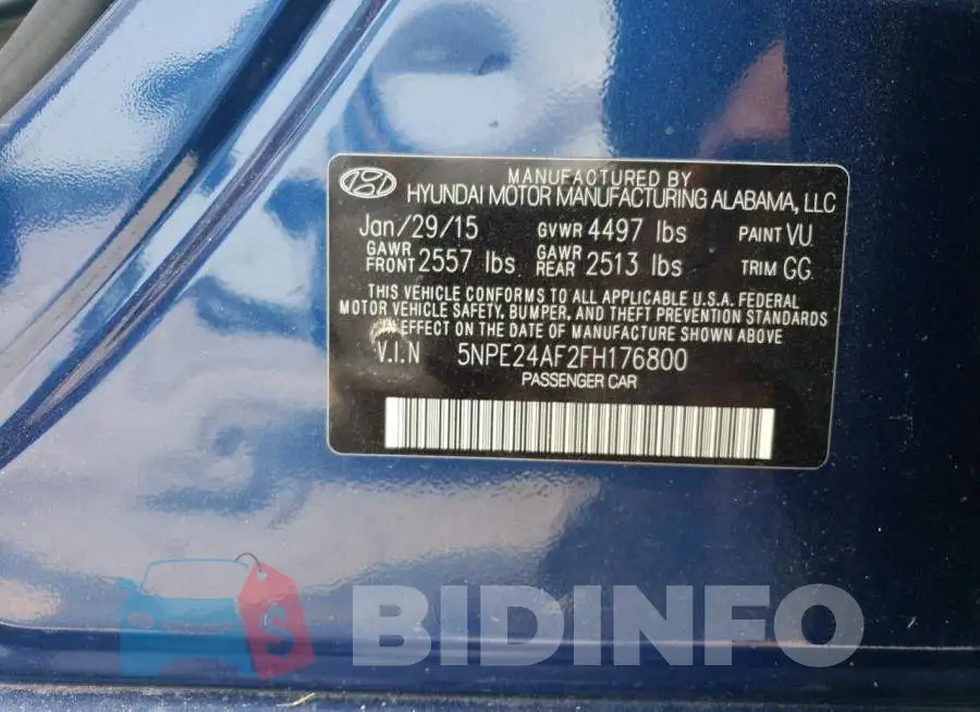 5NPE24AF2FH176800 Photo# 12