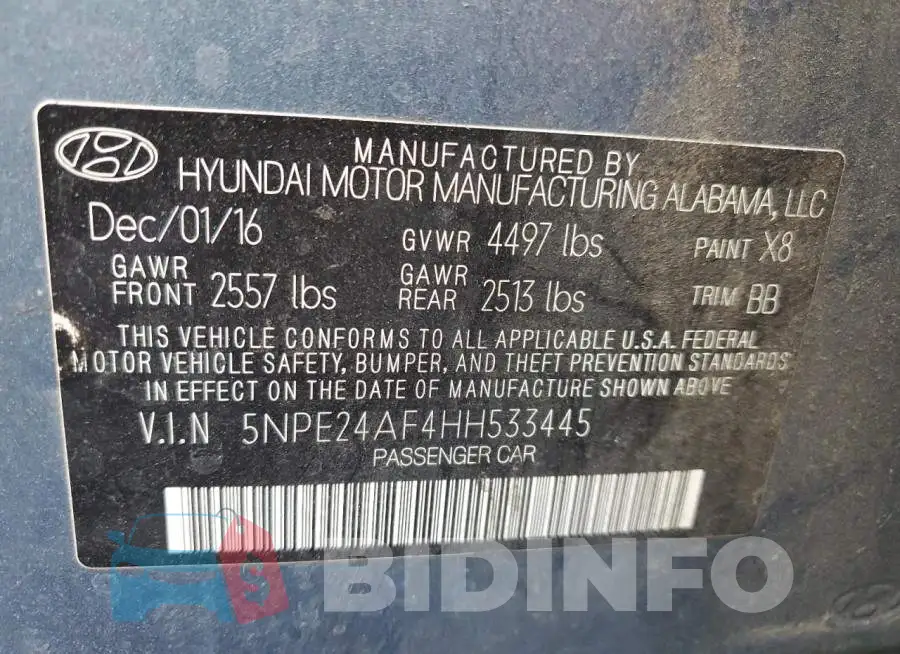 5NPE24AF4HH533445 Photo# 12