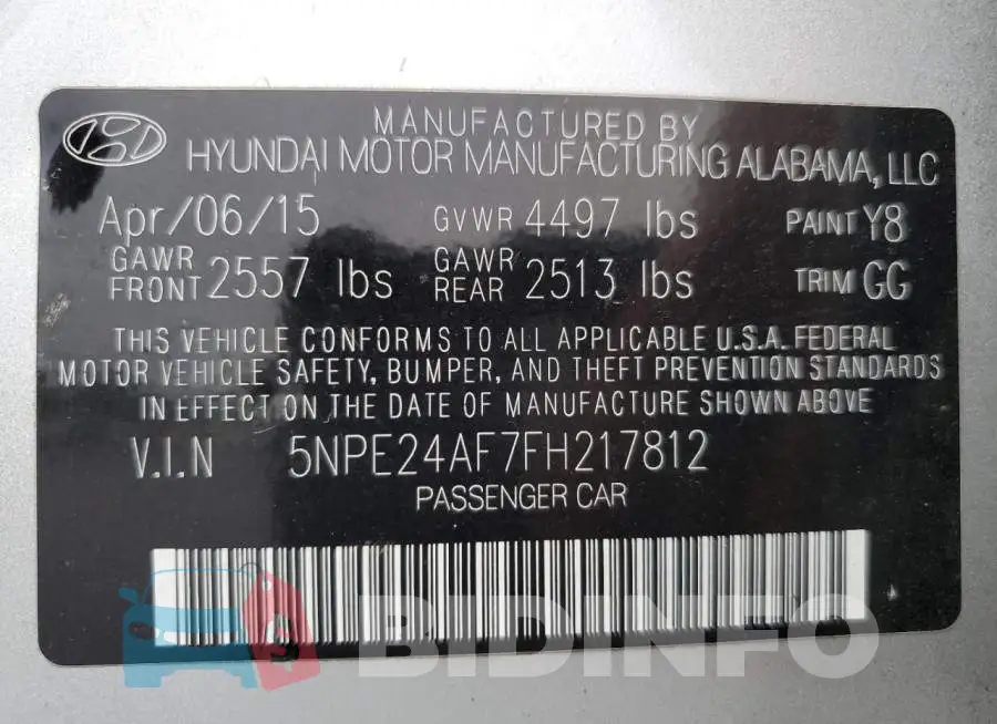 5NPE24AF7FH217812 Photo# 12