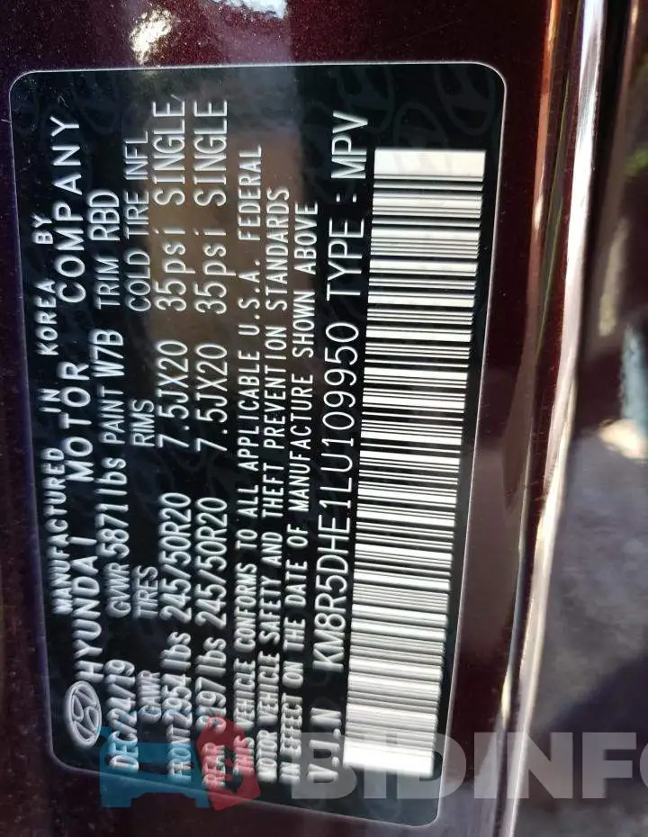 KM8R5DHE1LU109950 Photo# 13