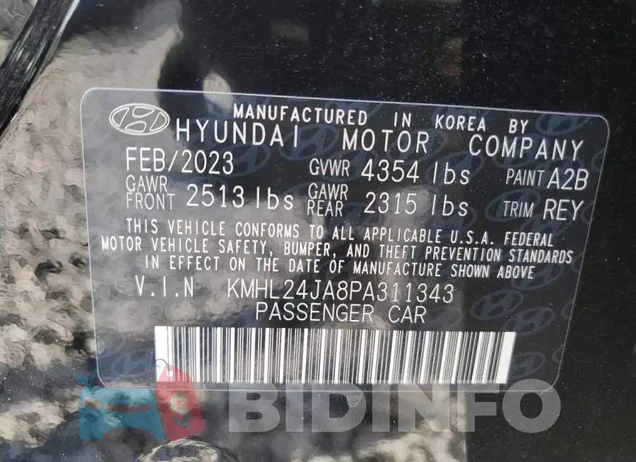 KMHL24JA8PA311343 Photo# 13
