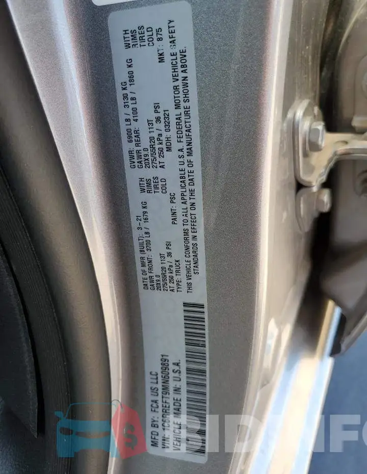 1C6RREFT9MN609891 Photo# 13