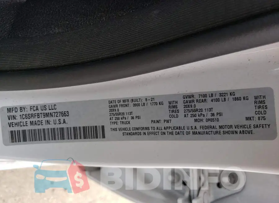 1C6SRFBT9MN727663 Photo# 14