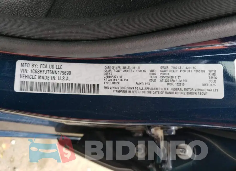 1C6SRFJT6NN179690 Photo# 13