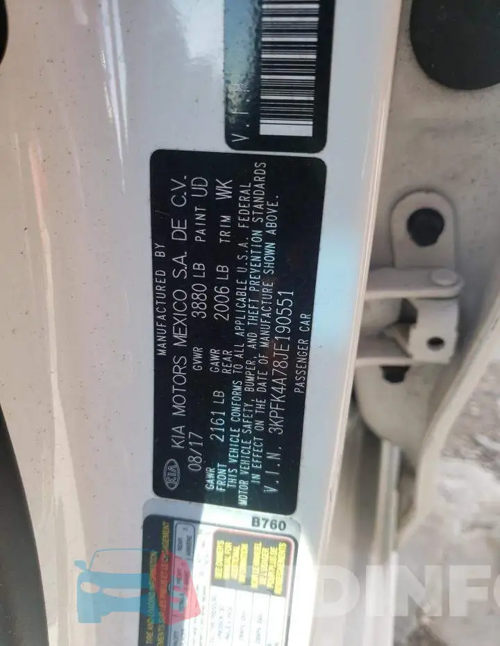 3KPFK4A78JE190551 Photo# 12