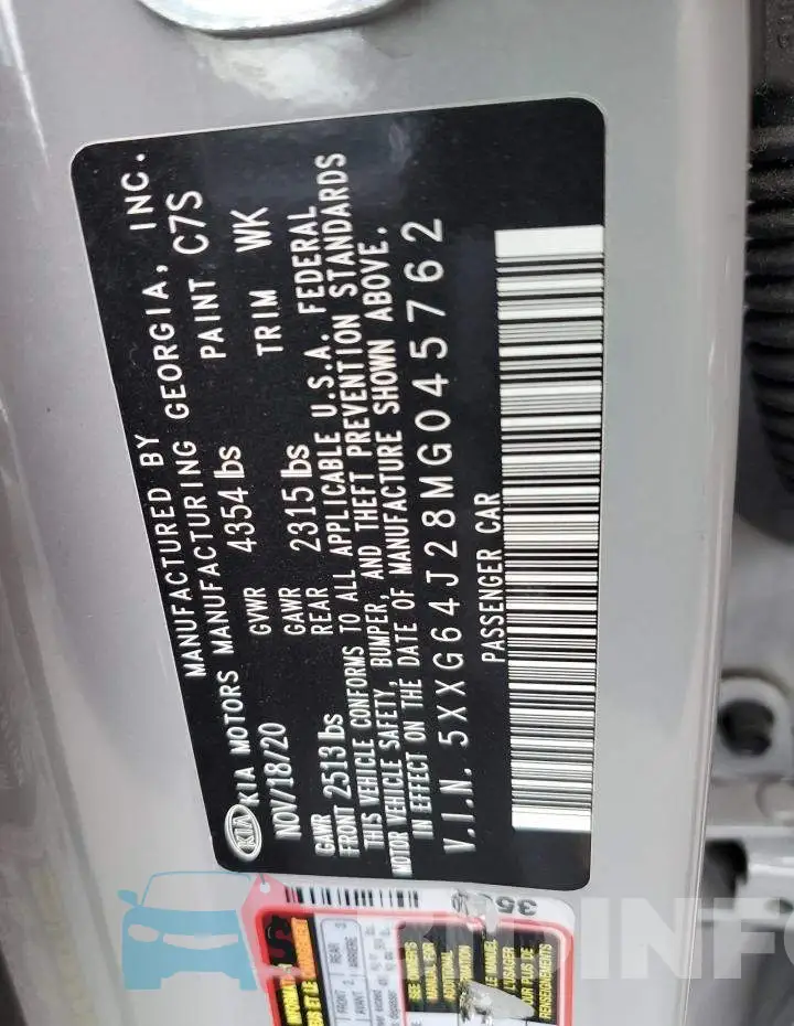 5XXG64J28MG045762 Photo# 12