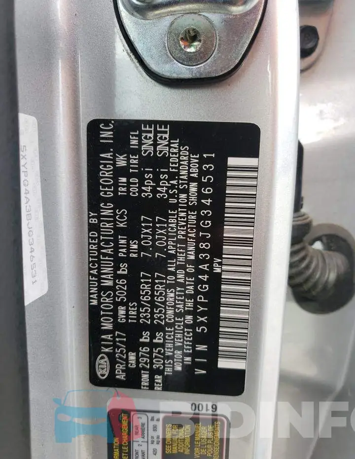 5XYPG4A38JG346531 Photo# 13