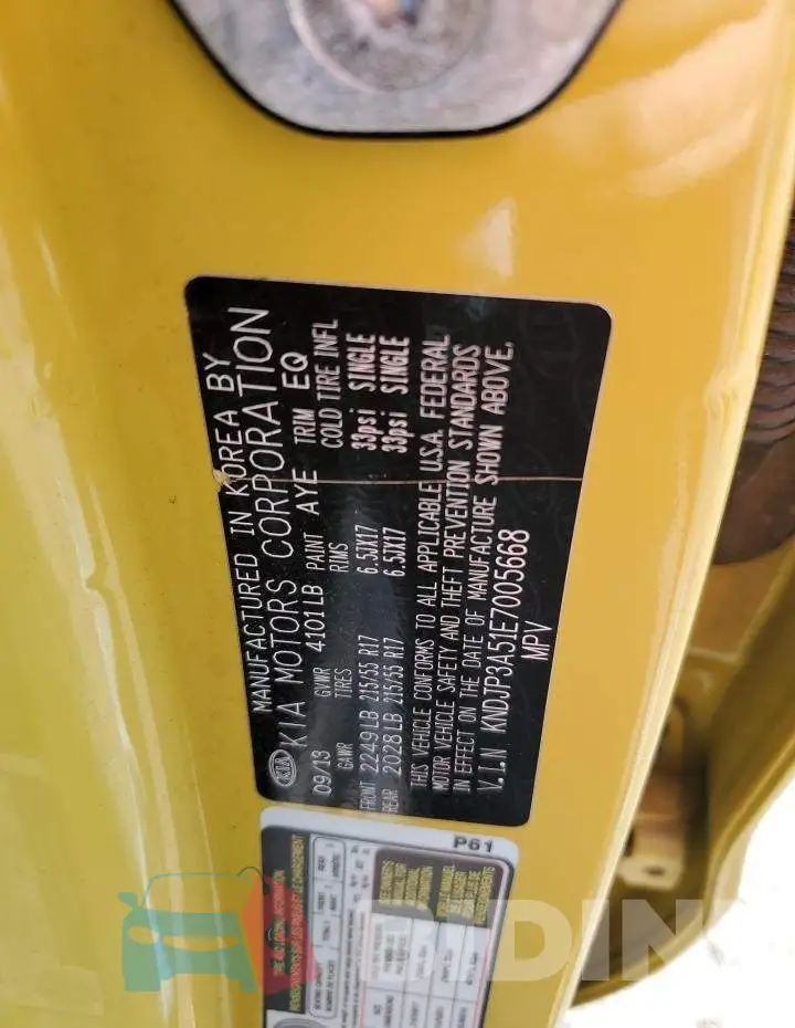 KNDJP3A51E7005668 Photo# 14