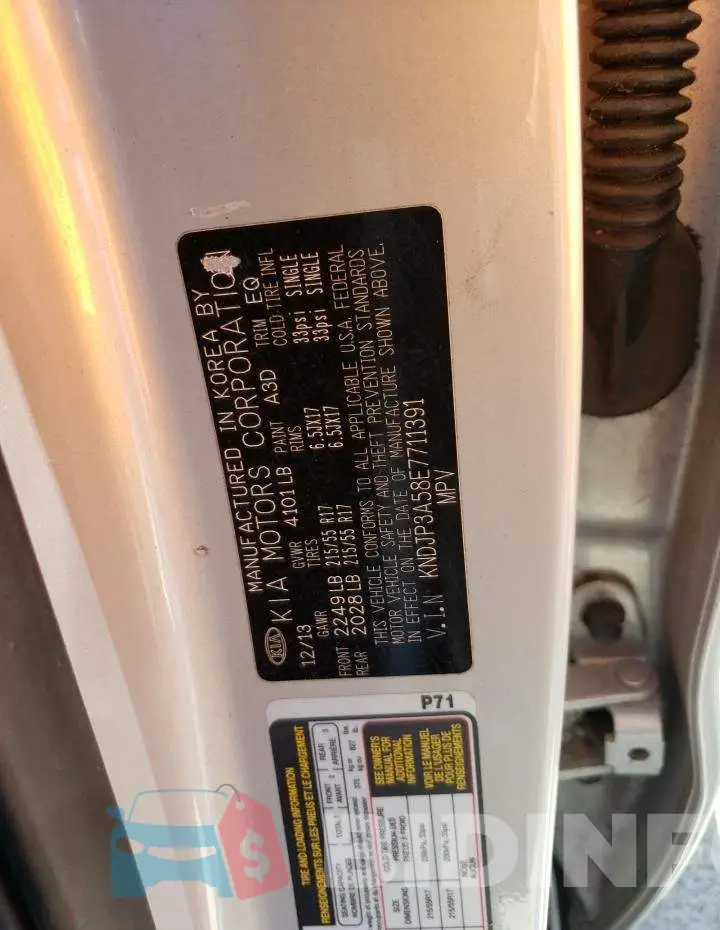 KNDJP3A58E7711391 Photo# 12