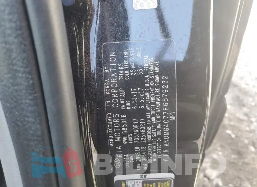 KNDMG4C77E6579232 Photo# 13