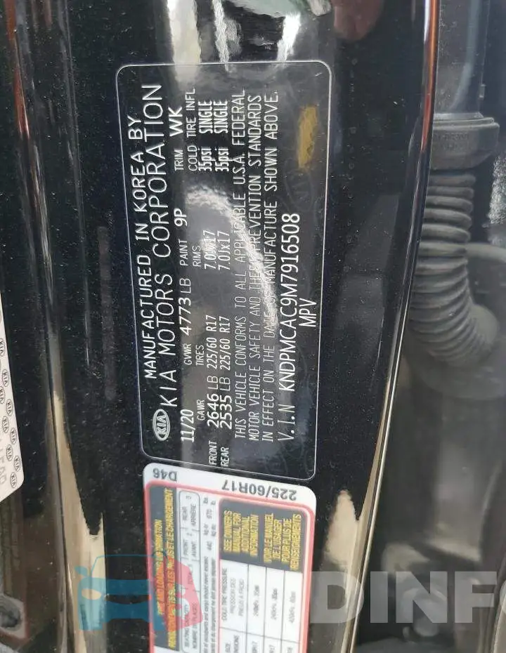 KNDPMCAC9M7916508 Photo# 13