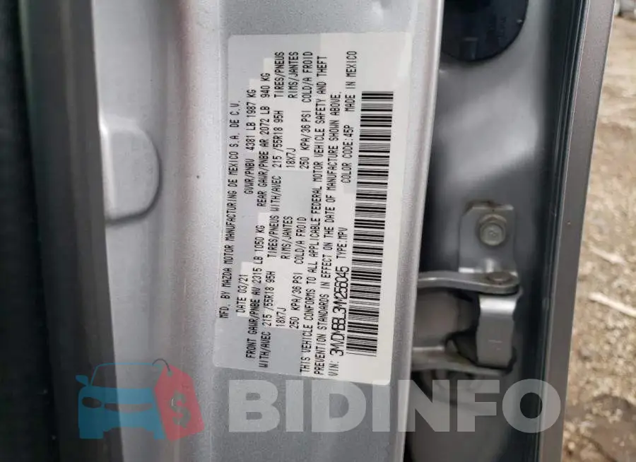 3MVDMBBL3MM256045 Photo# 13