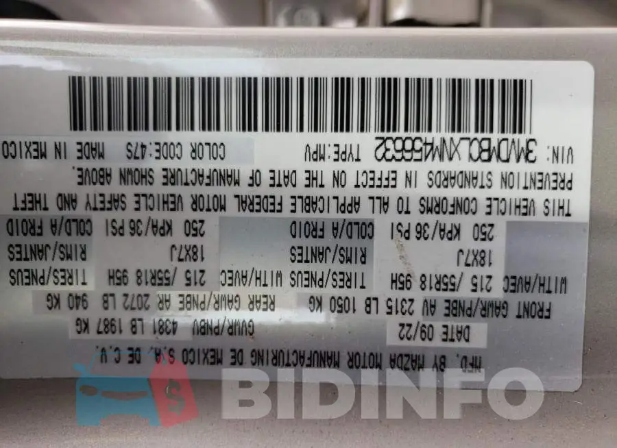 3MVDMBCLXNM456632 Photo# 13