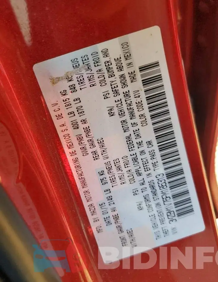 3MZBM1V76FM185313 Photo# 12
