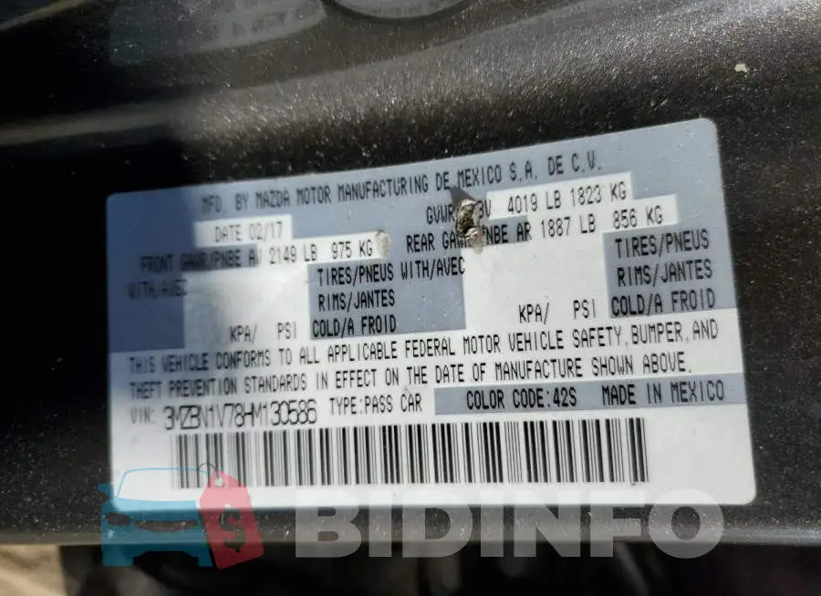 3MZBN1V78HM130586 Photo# 12