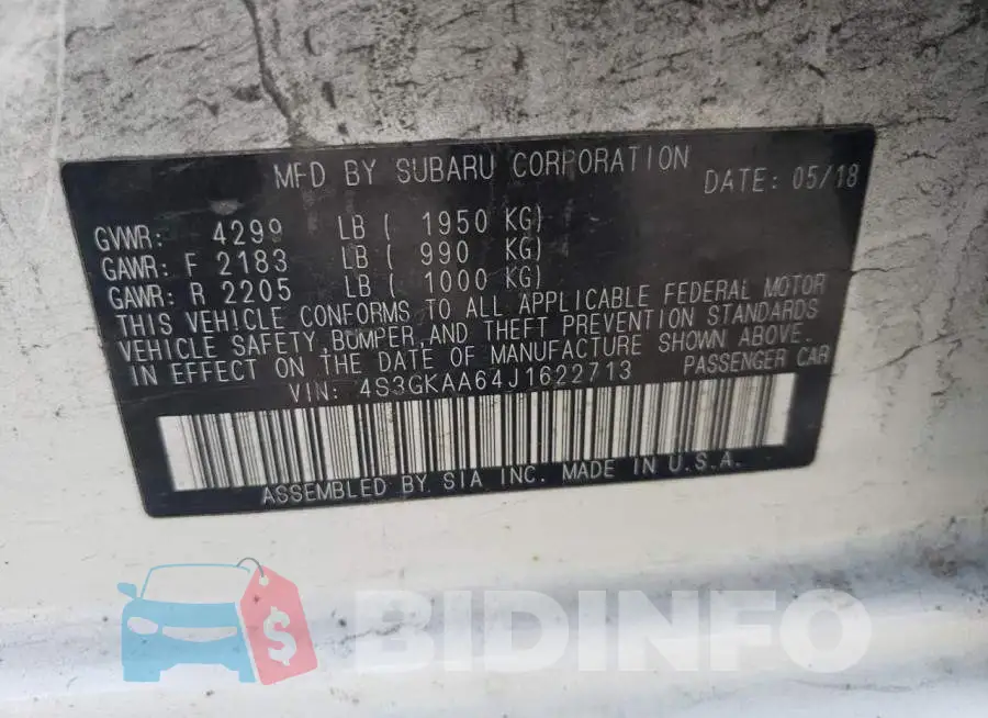 4S3GKAA64J1622713 Photo# 12