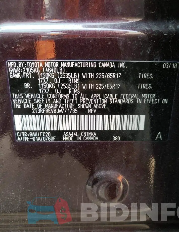 2T3RFREV8JW771785 Photo# 13
