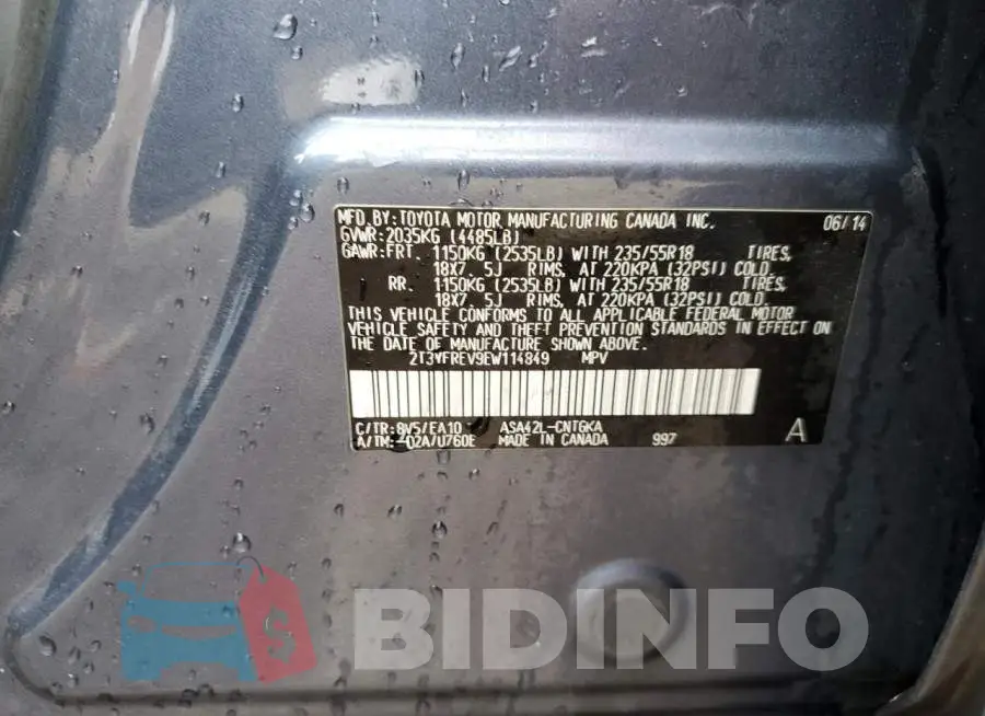 2T3YFREV9EW114849 Photo# 12