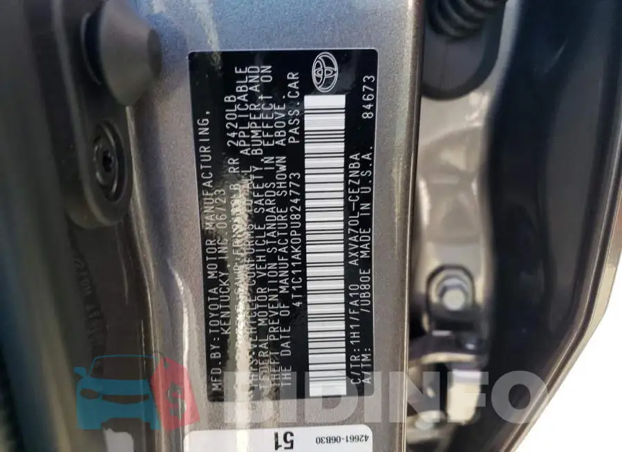 4T1C11AK0PU824773 Photo# 13