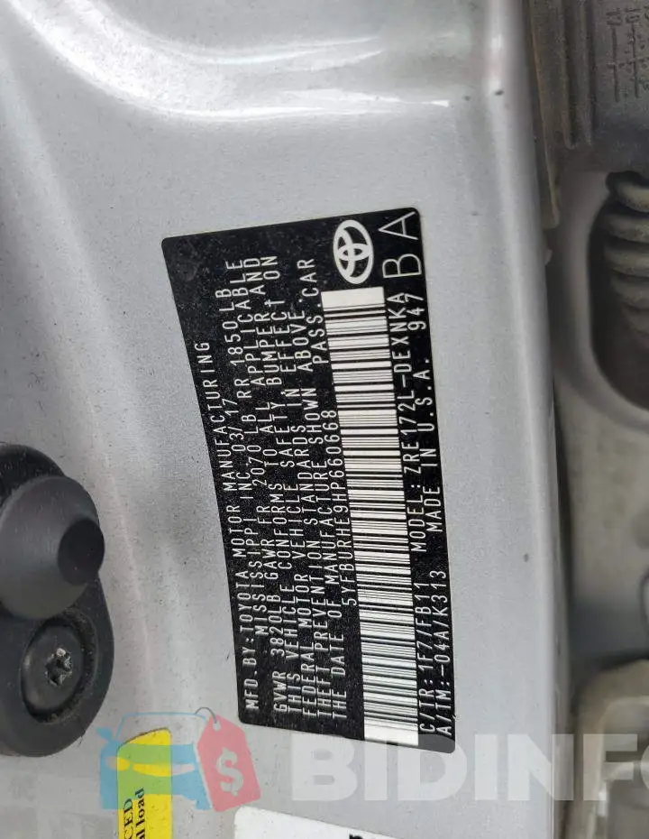 5YFBURHE9HP660668 Photo# 13