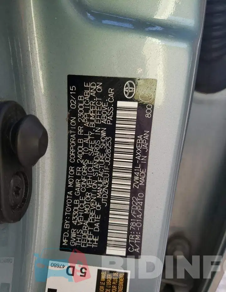 JTDZN3EU1FJ028253 Photo# 12
