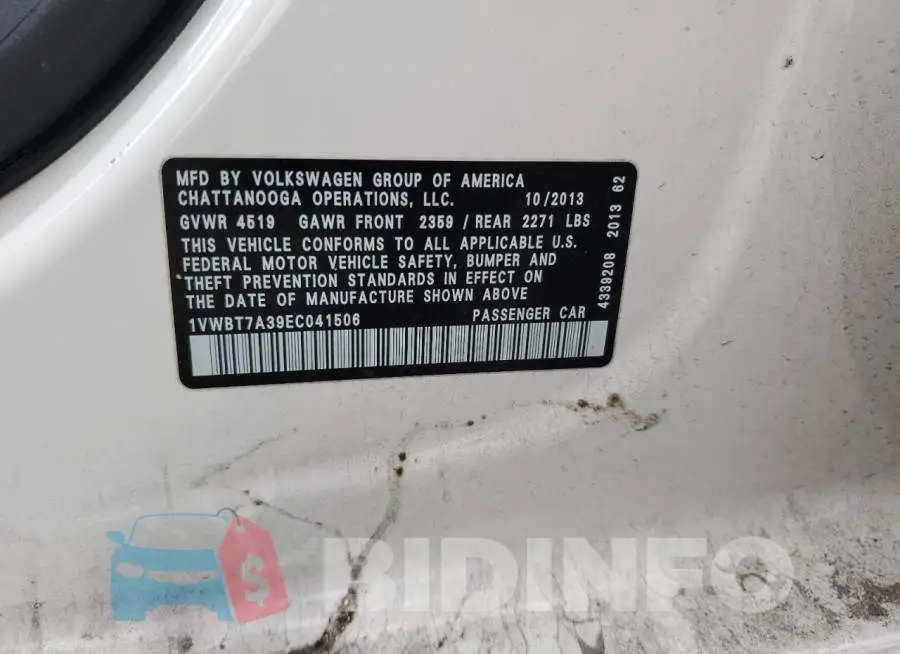 1VWBT7A39EC041506 Photo# 12