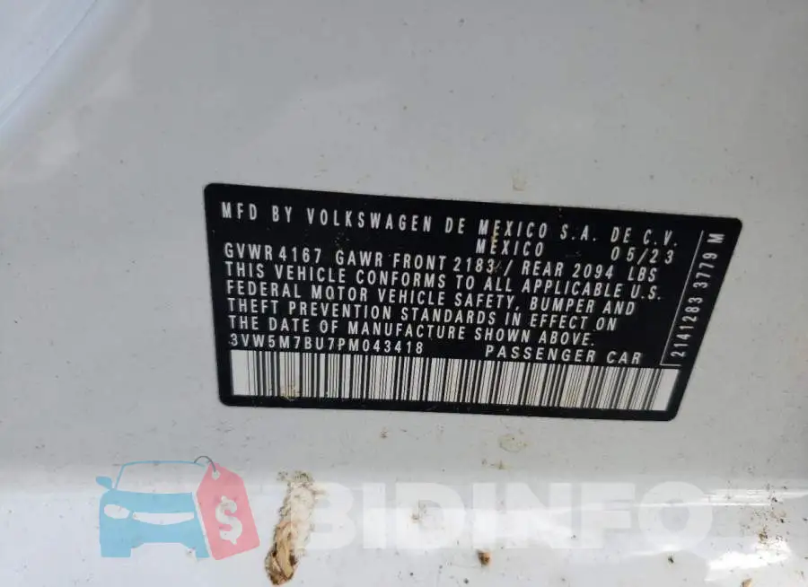 3VW5M7BU7PM043418 Photo# 12