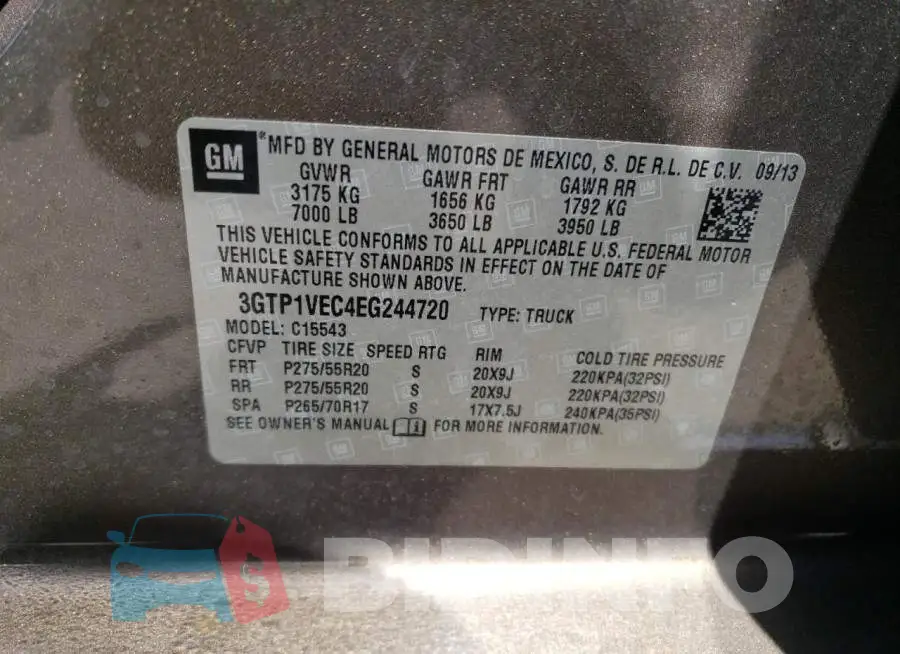 3GTP1VEC4EG244720 Photo# 13