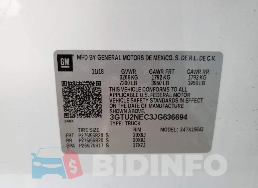 3GTU2NEC3JG636694 Photo# 12