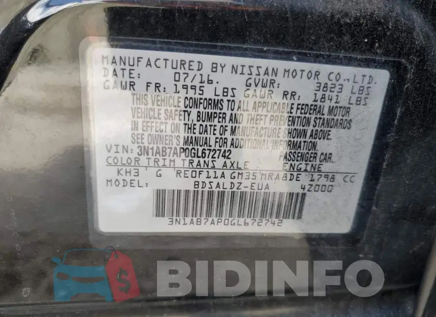 3N1AB7AP0GL672742 Photo# 12