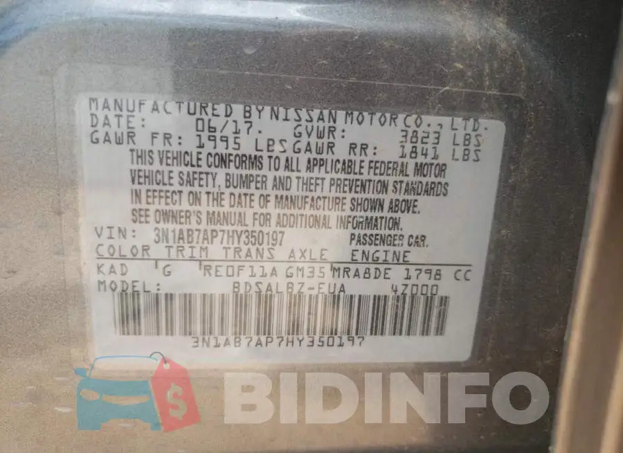 3N1AB7AP7HY350197 Photo# 12