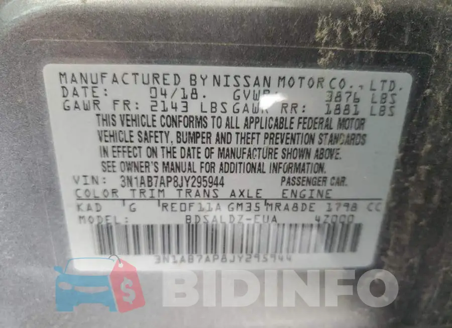 3N1AB7AP8JY295944 Photo# 12