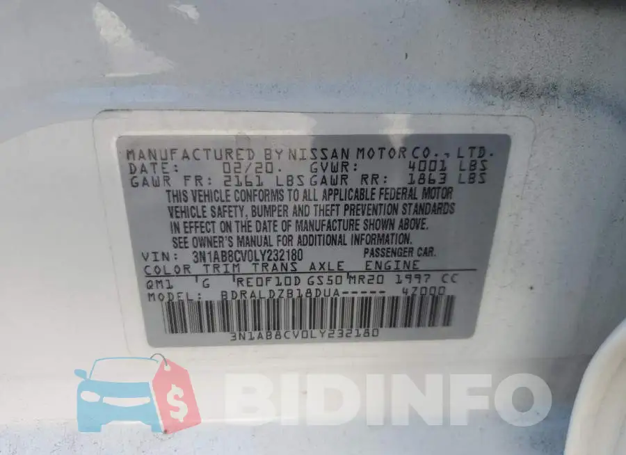 3N1AB8CV0LY232180 Photo# 12