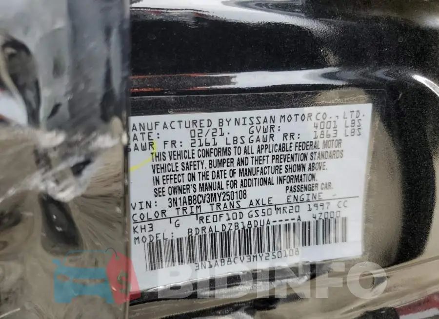 3N1AB8CV3MY250108 Photo# 12