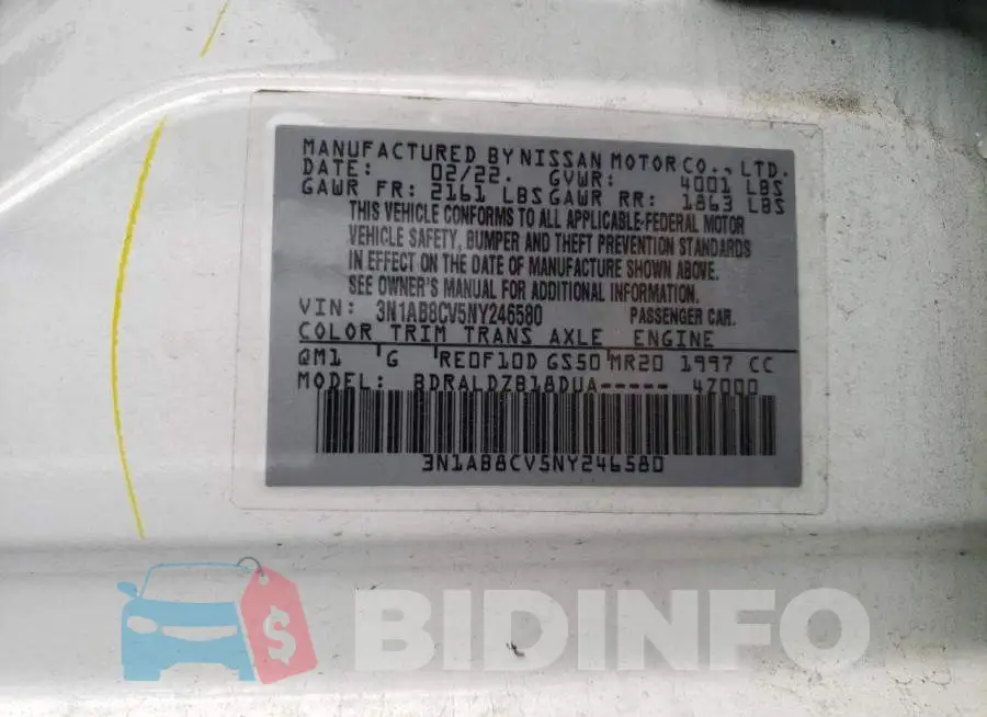 3N1AB8CV5NY246580 Photo# 12
