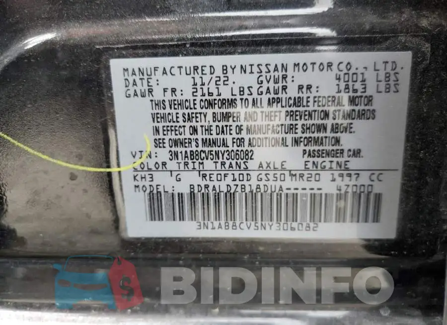3N1AB8CV5NY306082 Photo# 12