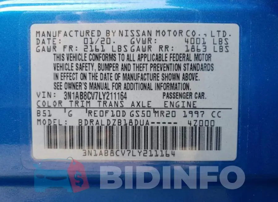 3N1AB8CV7LY211164 Photo# 13
